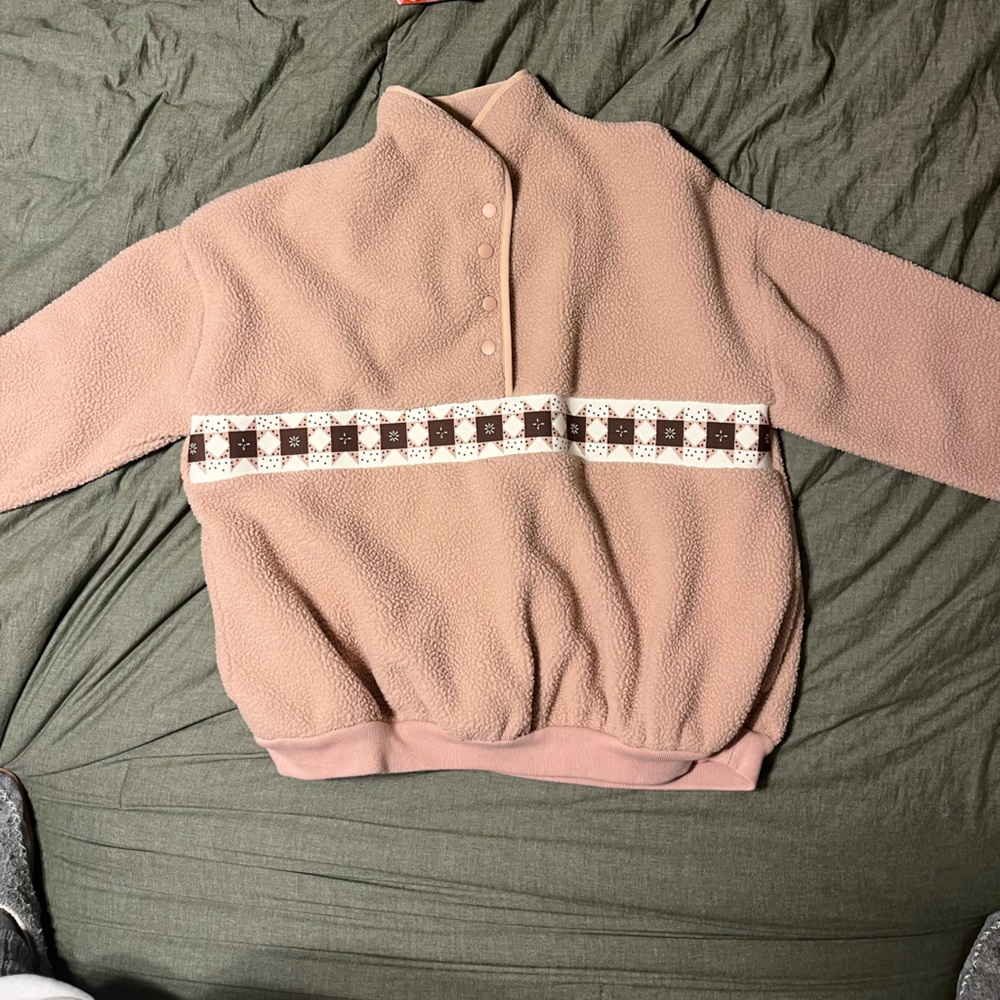 Madewell soft pink Fleece pullover